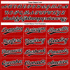 Custom Red White Pinstripe Black Authentic Baseball Jersey