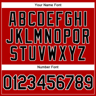 Custom Red White Pinstripe Black Authentic Baseball Jersey