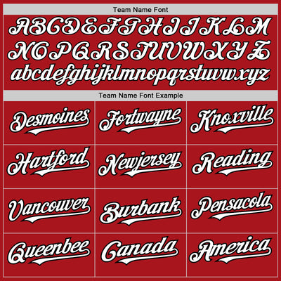Custom Red White-Black Authentic Baseball Jersey
