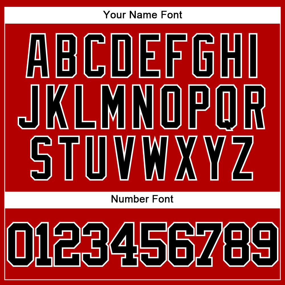 Custom Red Black-White Authentic Baseball Jersey