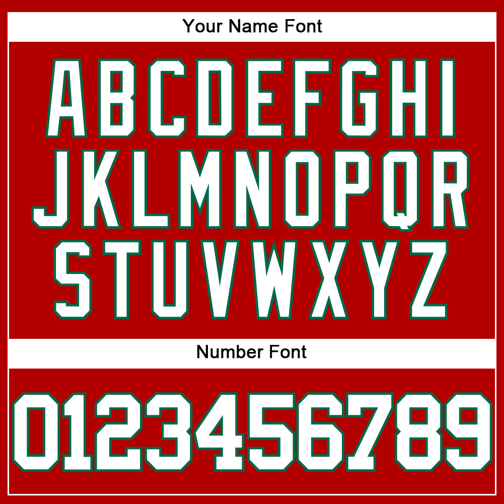 Custom Red White-Kelly Green Authentic Baseball Jersey