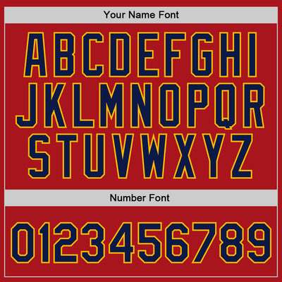 Custom Red Navy-Gold Authentic Throwback Basketball Jersey