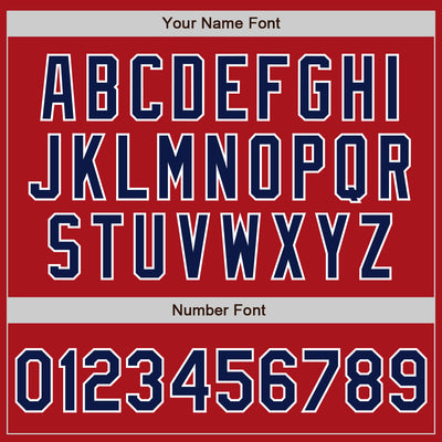 Custom Red Navy-White Authentic Baseball Jersey