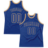 Custom Royal Royal-Old Gold Authentic Throwback Basketball Jersey