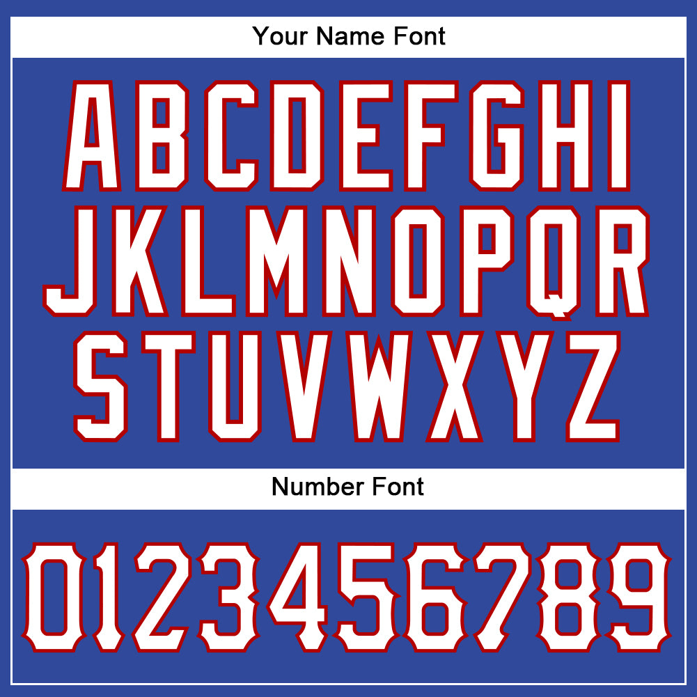 Custom Royal White Pinstripe White-Red Authentic Baseball Jersey