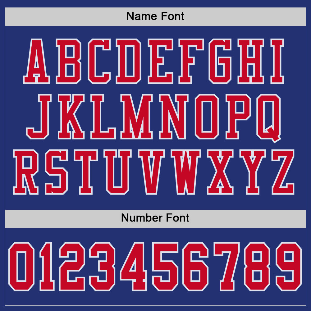 Custom Royal Red-White Mesh Authentic Throwback Football Jersey