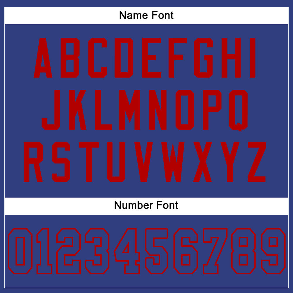 Custom Royal Royal-Red Mesh Authentic Football Jersey