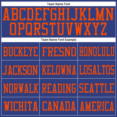 Custom Royal Royal-Orange Mesh Authentic Football Jersey