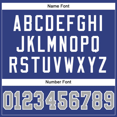 Custom Royal Gray-White Mesh Authentic Football Jersey