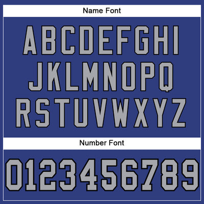 Custom Royal Gray-Black Mesh Authentic Football Jersey