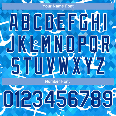 Custom Royal Royal-White 3D Pattern Design Anchors Authentic Basketball Jersey