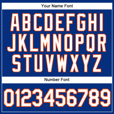 Custom Royal White-Orange Authentic Sleeveless Baseball Jersey