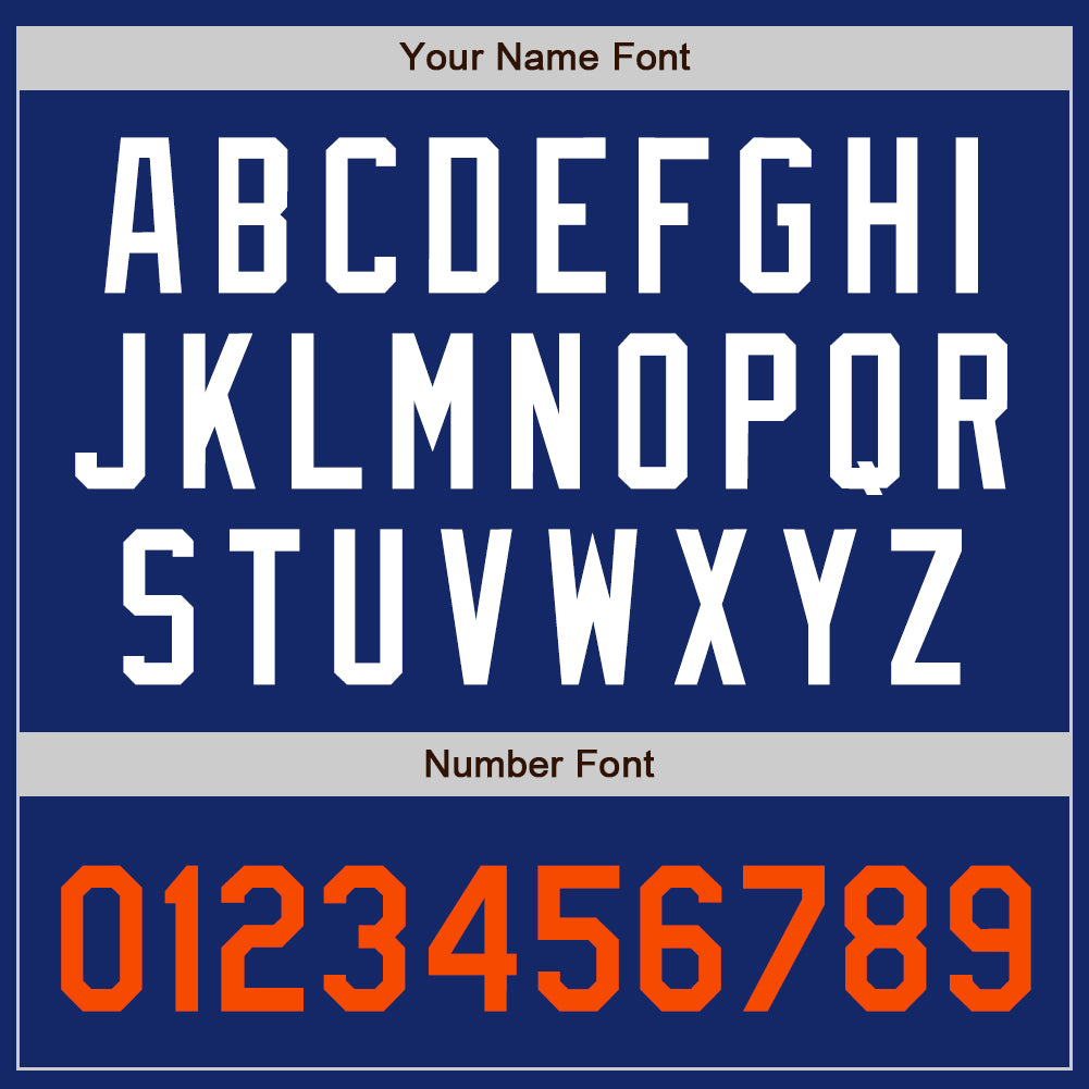 Custom Royal White-Orange Authentic Baseball Jersey