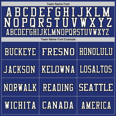 Custom Royal White-Black Mesh Authentic Throwback Football Jersey