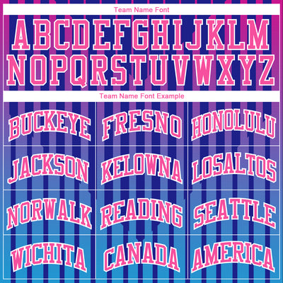 Custom Royal Pink-White Round Neck Sublimation Basketball Suit Jersey