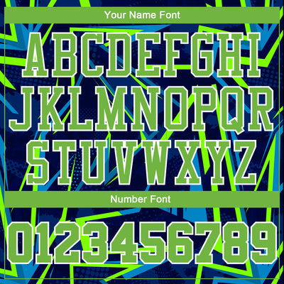 Custom Royal Neon Green-White Music Festival Round Neck Sublimation Basketball Suit Jersey