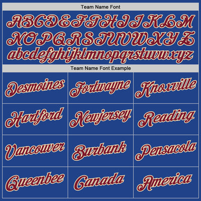 Custom Royal Crimson-Cream Performance T-Shirt