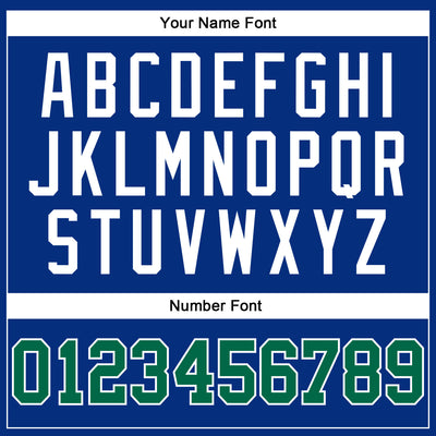 Custom Royal Kelly Green-White Authentic Throwback Basketball Jersey