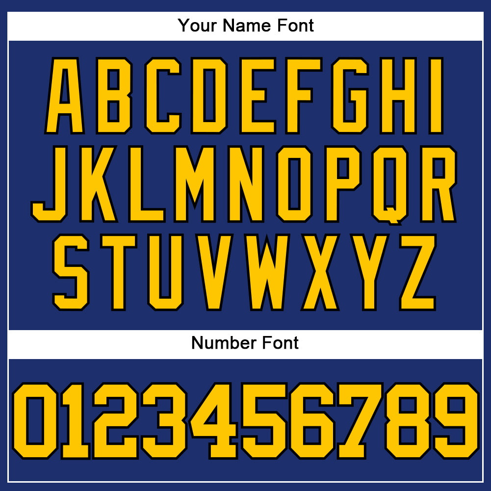 Custom Royal Yellow-Black Authentic Baseball Jersey