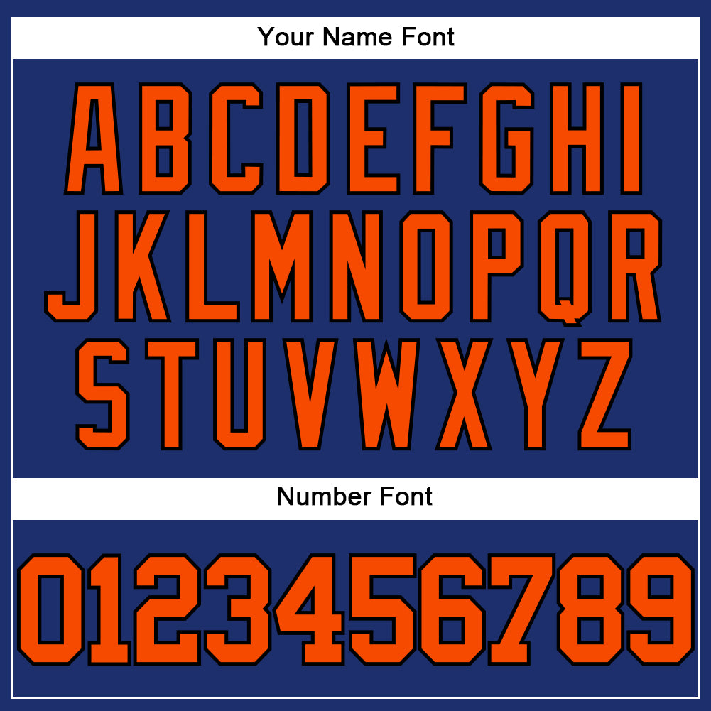 Custom Royal Orange-Black Authentic Baseball Jersey