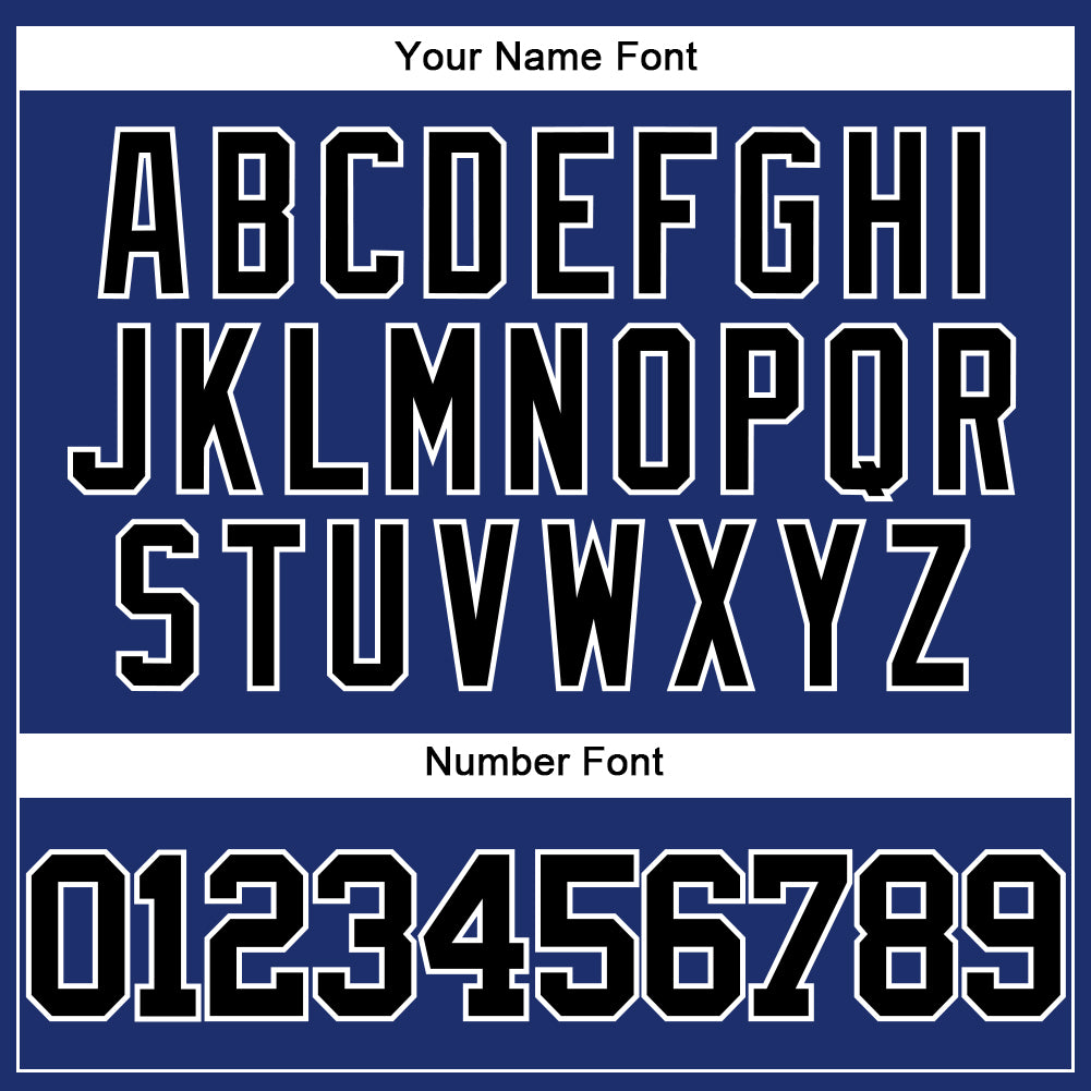 Custom Royal Black-White Authentic Baseball Jersey