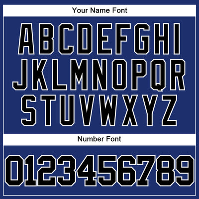 Custom Royal Black-White Authentic Baseball Jersey