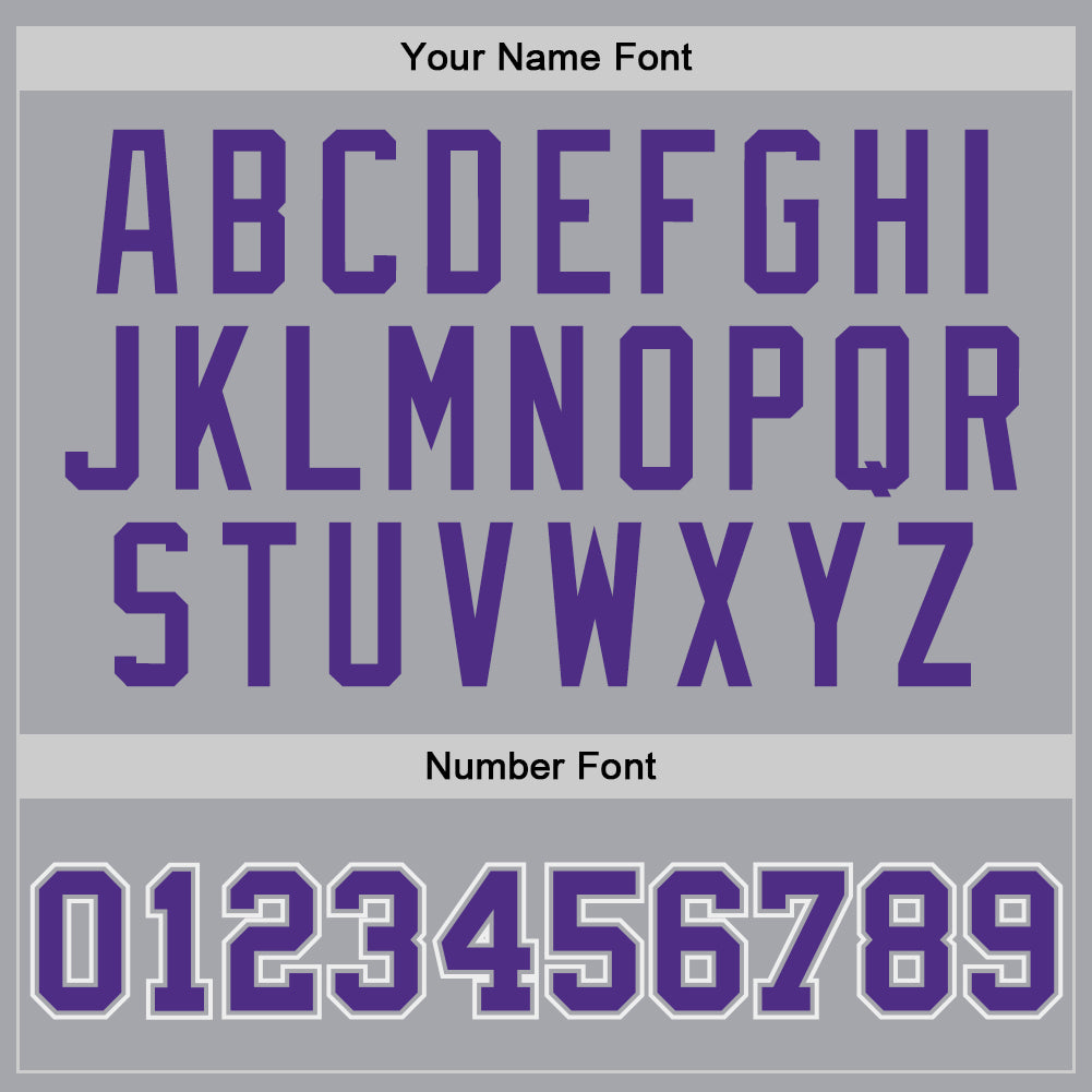 Custom Gray Purple-White Authentic Throwback Basketball Jersey