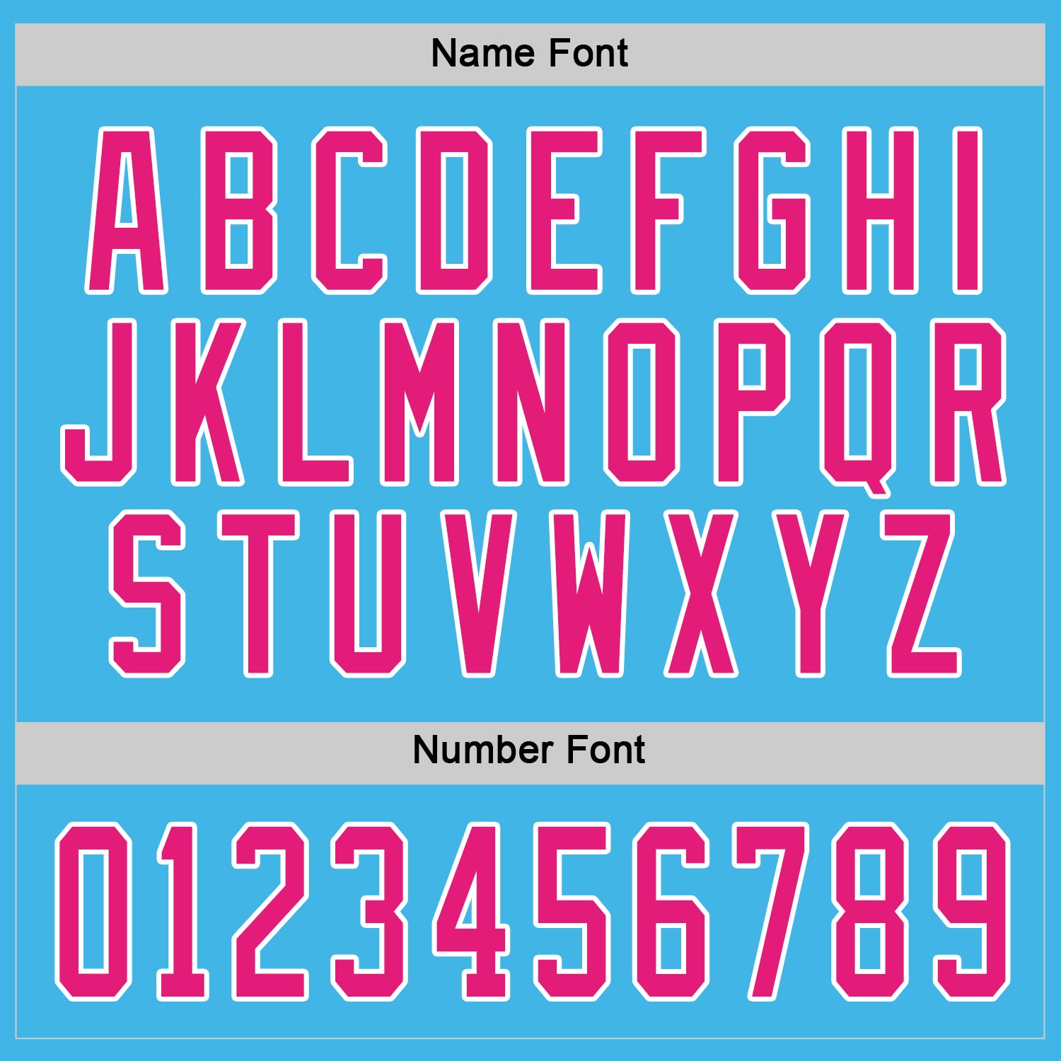 Custom Sky Blue Hot Pink-White Hockey Jersey