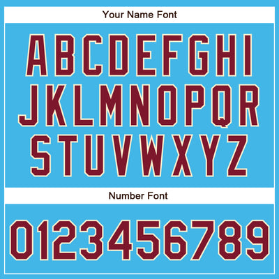 Custom Sky Blue Crimson-Cream Authentic Baseball Jersey