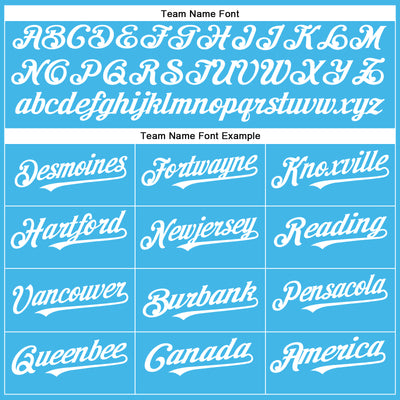 Custom Sky Blue White Authentic Baseball Jersey