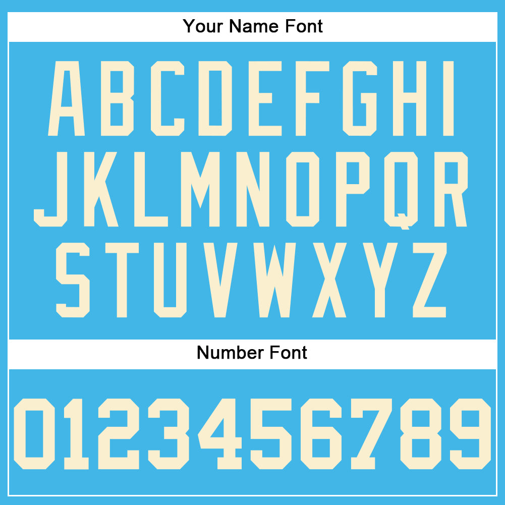 Custom Sky Blue Cream Authentic Baseball Jersey