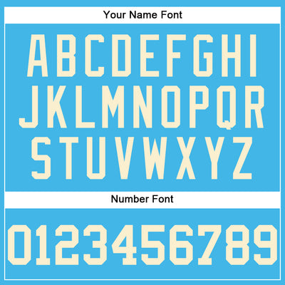 Custom Sky Blue Cream Authentic Baseball Jersey