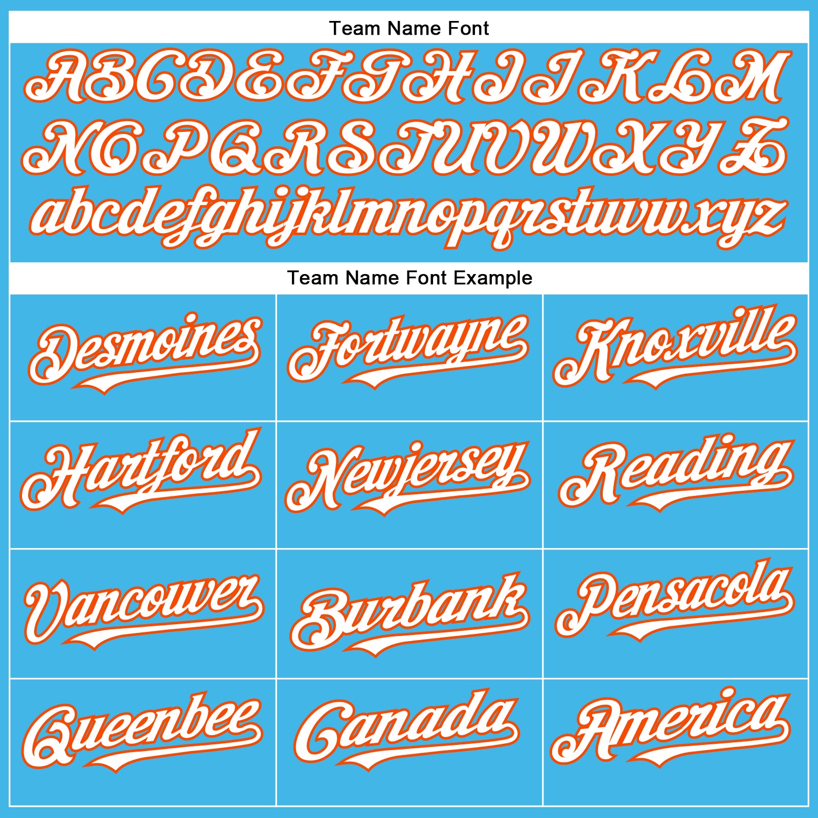 Custom Sky Blue White-Orange Authentic Baseball Jersey