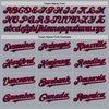 Custom Gray Navy Pinstripe Red Authentic Sleeveless Baseball Jersey