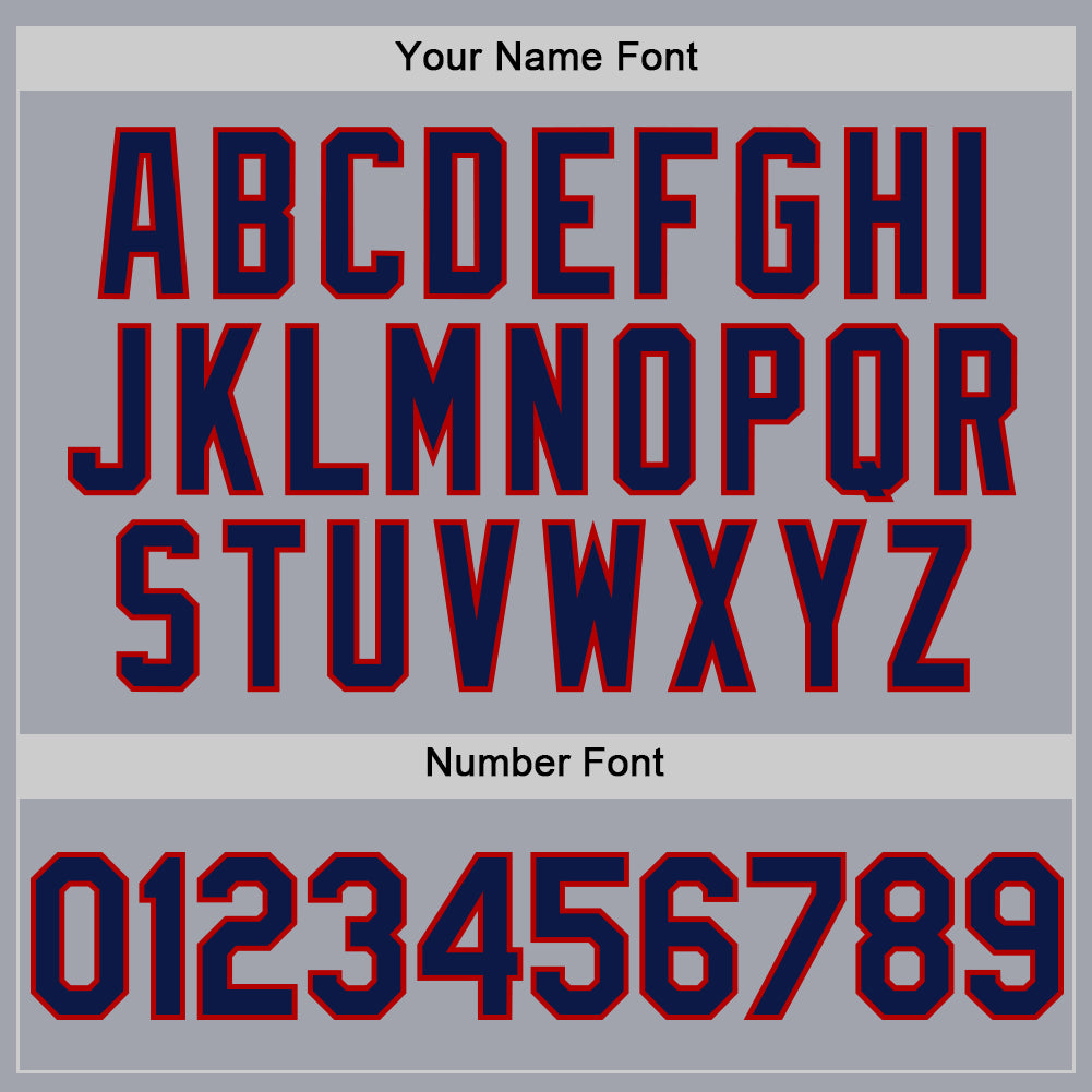 Custom Gray Navy Pinstripe Red Authentic Sleeveless Baseball Jersey