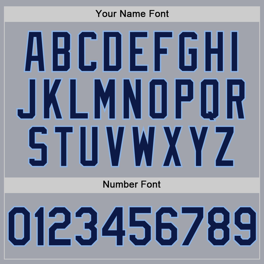 Custom Gray Navy Pinstripe Light Blue Authentic Sleeveless Baseball Jersey