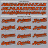 Custom Gray Black Pinstripe Orange Authentic Sleeveless Baseball Jersey
