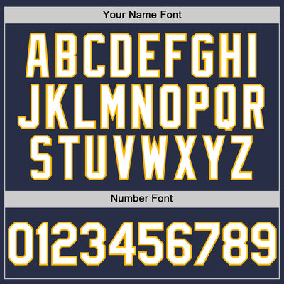 Custom Navy White-Gold Authentic Sleeveless Baseball Jersey