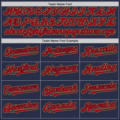 Custom Navy Red-Old Gold Authentic Sleeveless Baseball Jersey