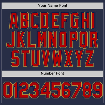 Custom Navy Red-Old Gold Authentic Sleeveless Baseball Jersey