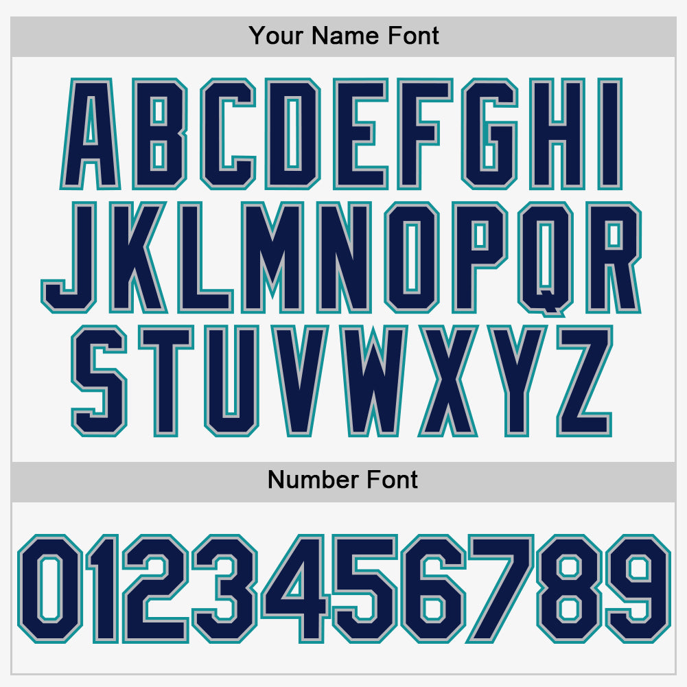 Custom White Navy Gray-Teal Authentic Sleeveless Baseball Jersey