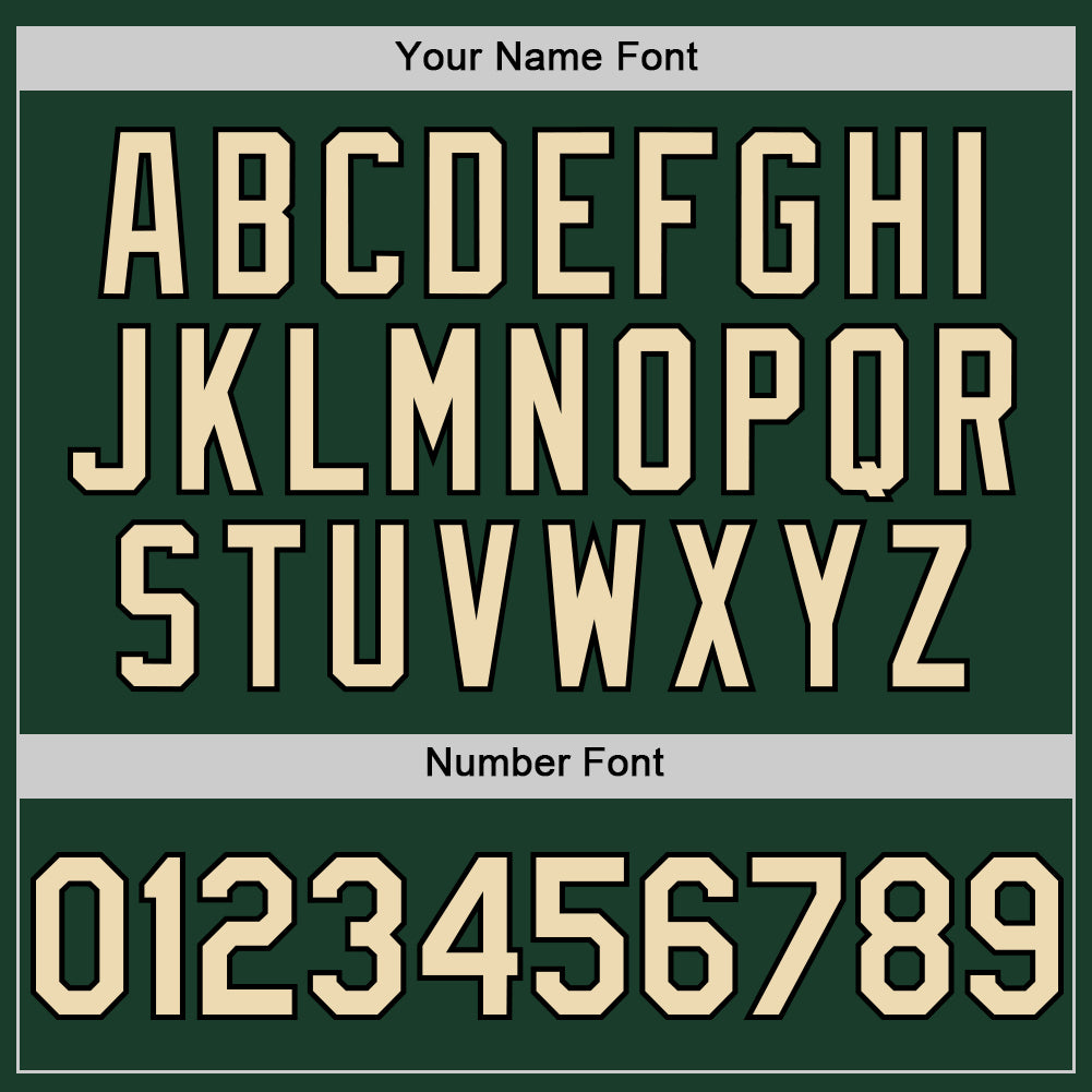 Custom Green Cream-Black Authentic Sleeveless Baseball Jersey