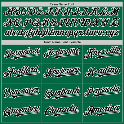 Custom Kelly Green Black-White Authentic Sleeveless Baseball Jersey