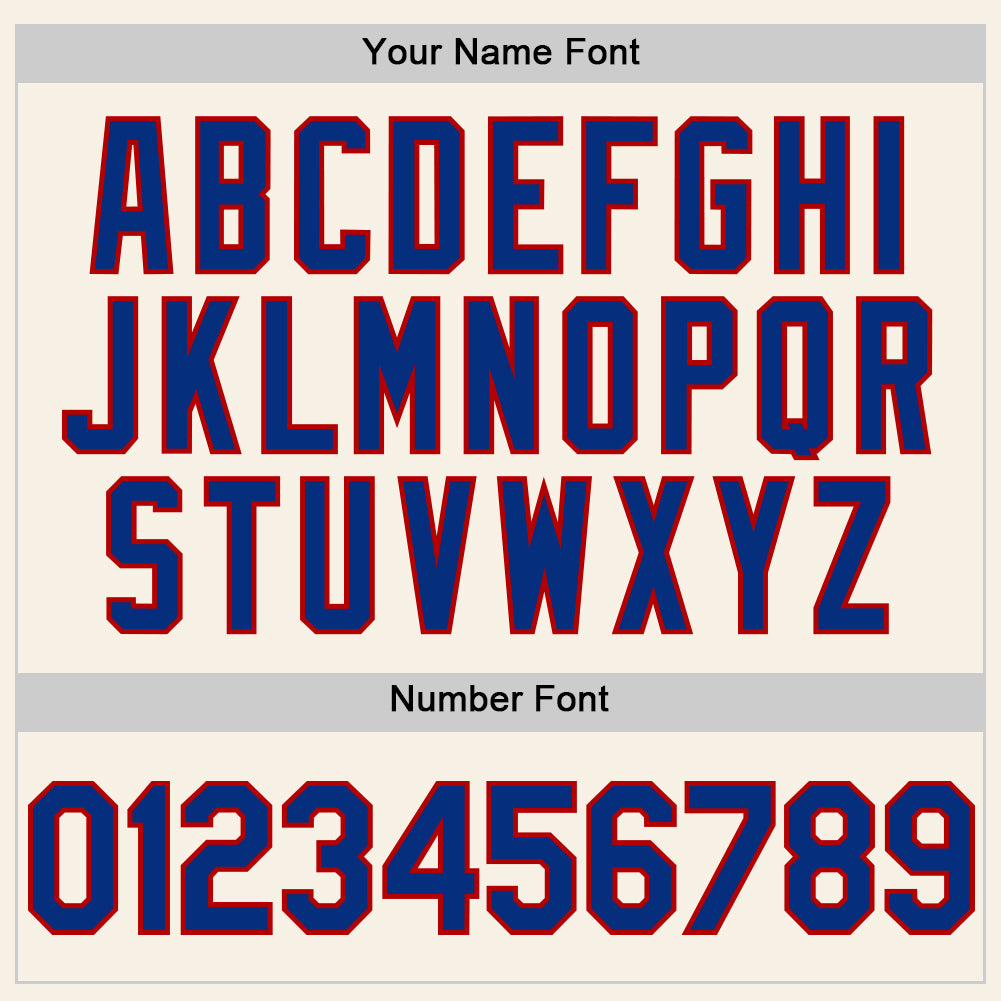 Custom Cream Royal-Red Authentic Sleeveless Baseball Jersey