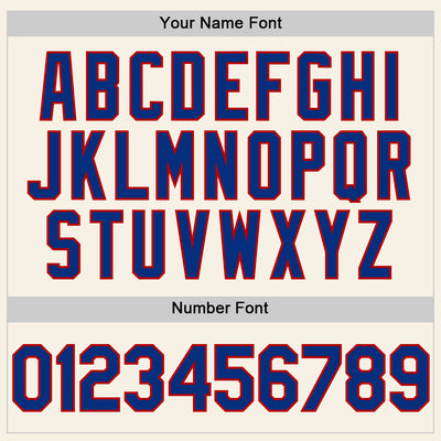 Custom Cream Royal-Red Authentic Sleeveless Baseball Jersey