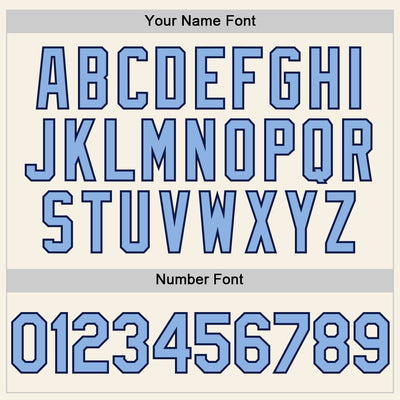 Custom Cream Light Blue-Navy Authentic Sleeveless Baseball Jersey