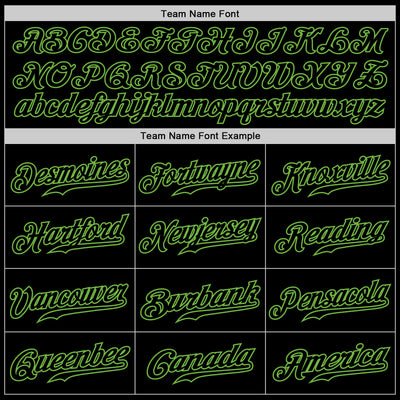 Custom Black Snakeskin Black-Neon Green 3D Pattern Design Authentic Baseball Jersey