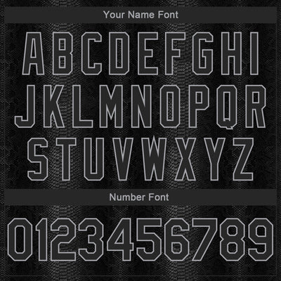 Custom Black Snakeskin Black-Gray 3D Pattern Design Authentic Basketball Jersey