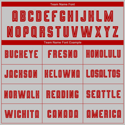 Custom Gray Red Sublimation Fade Fashion Soccer Uniform Jersey