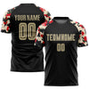 Custom Black Vegas Gold-Camo Sublimation Soccer Uniform Jersey